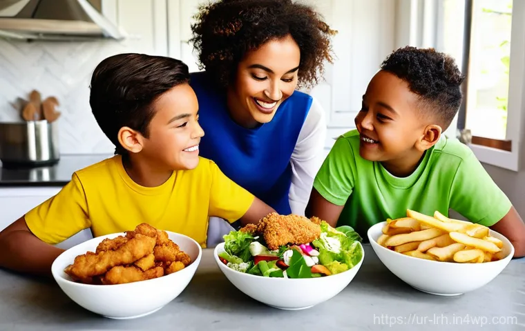 요리 기법 체험 후 나의 요리 블로그 작성 - **Crispy Air-Fried Delights, Family Style**
"A joyful, diverse family, including parents and two...