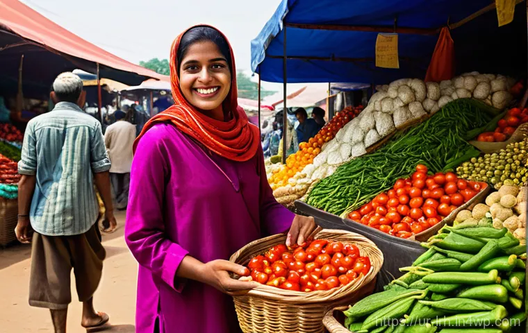 여행 중 요리 기법 혼자서 배우는 법 - **Prompt 1: Local Market Discovery and Homestyle Cooking**
"A vibrant and bustling scene at a tr...